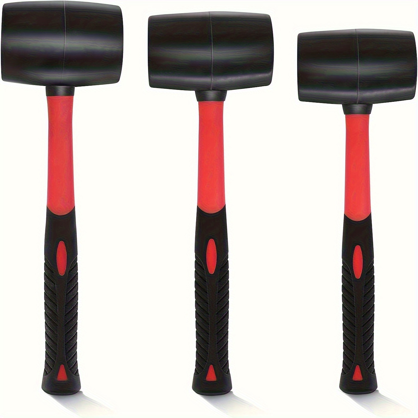 

3-piece Set Double- Soft Mallet Non-slip Handle Solid Mallet Mallet Hammer (8, 16, 32 Ounce)