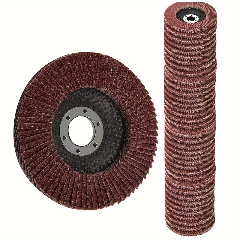 

10pcs 4-inch Flap Discs, 60 Grits Grinding Discs, Grinding Wheels, Corundum Diamond Sanding Discs For Metal, Paint, Plastic, Wood