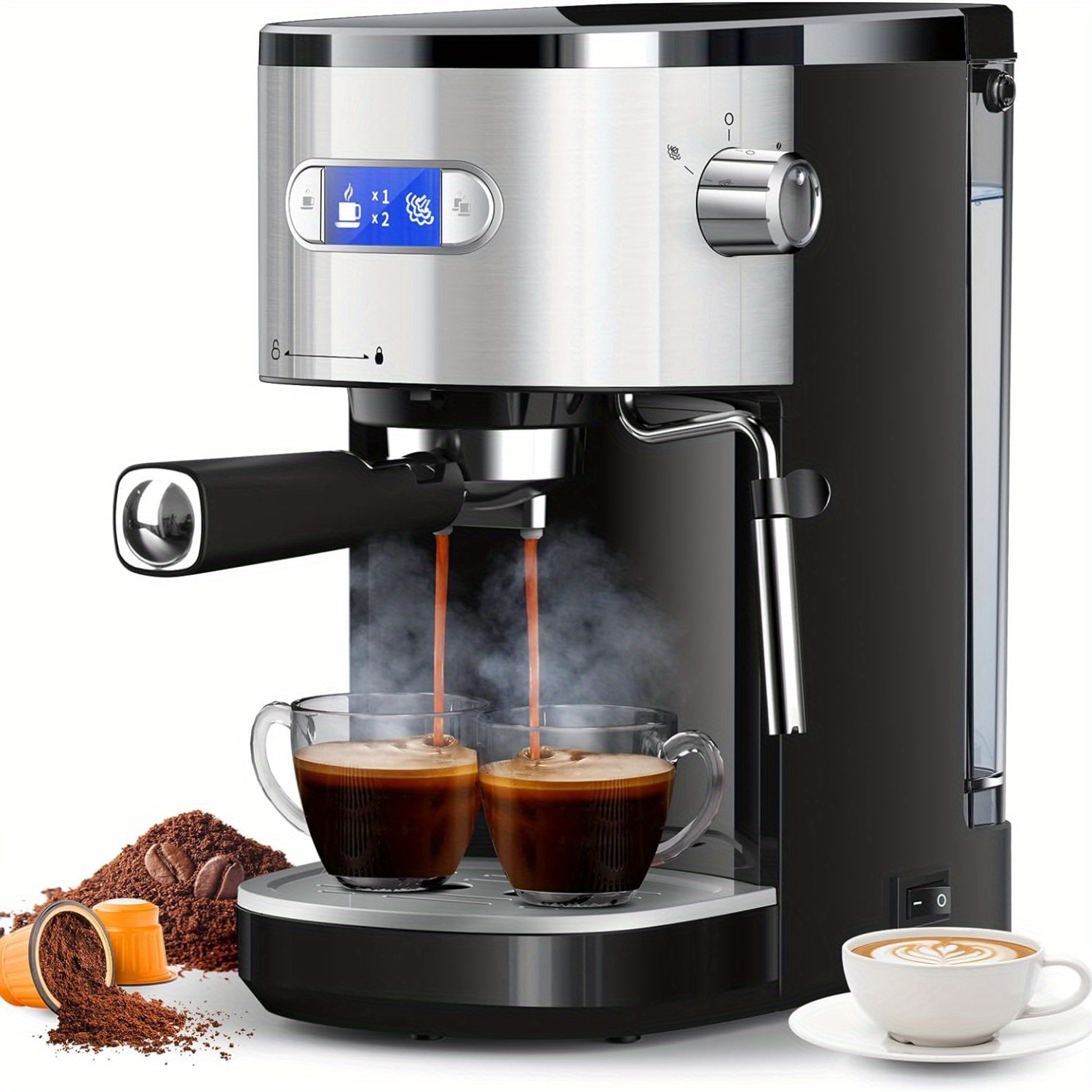 espresso machine 20 bar semi automatic espresso maker milk Temu