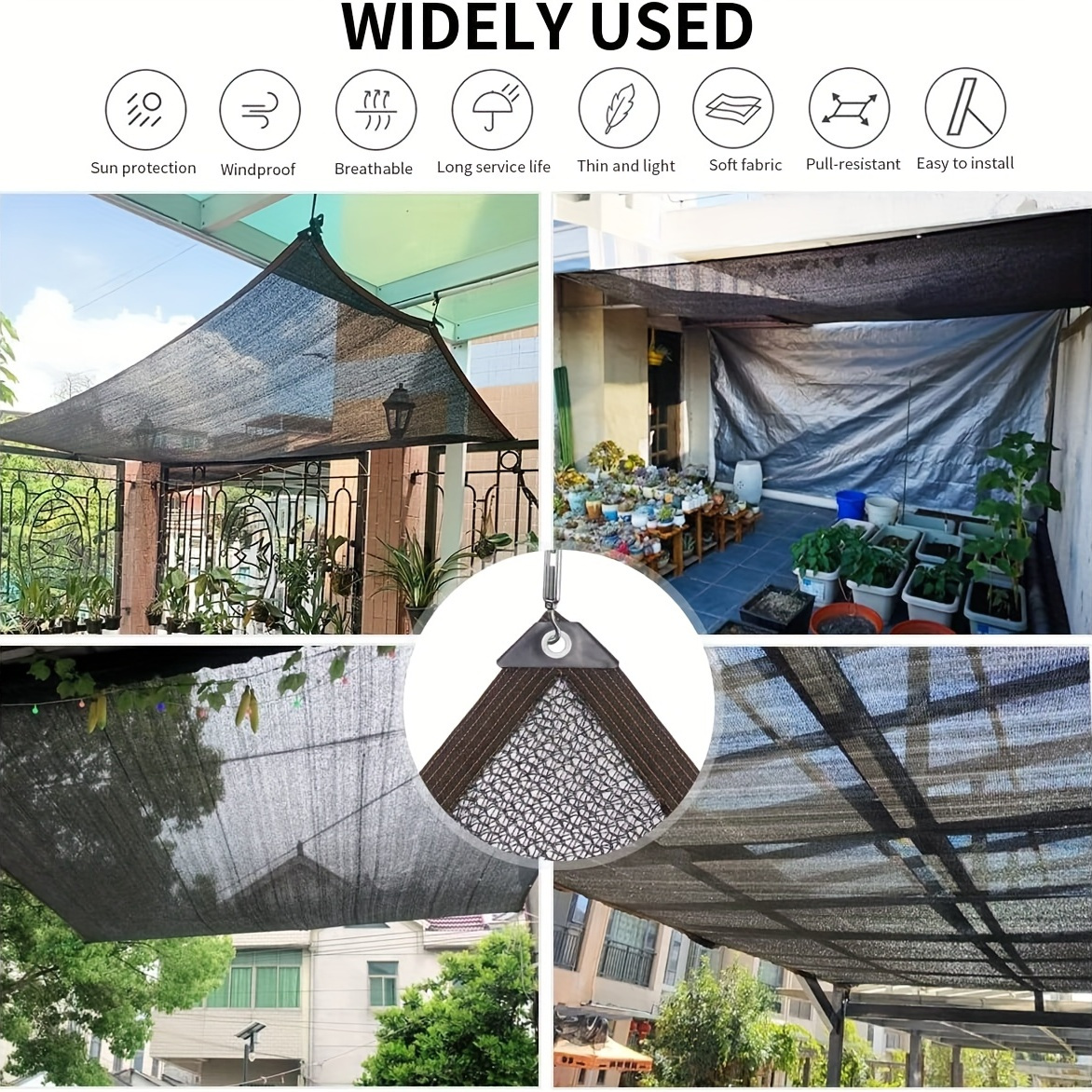 1pc durable vinyl garden sun shade netting perfect for plant protection fresh vegetables ideal for gazebos pergolas greenhouses shade cloth for plants garden cover for plants details 8