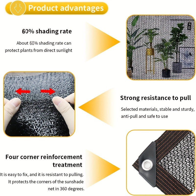 1pc durable vinyl garden sun shade netting perfect for plant protection fresh vegetables ideal for gazebos pergolas greenhouses shade cloth for plants garden cover for plants details 7