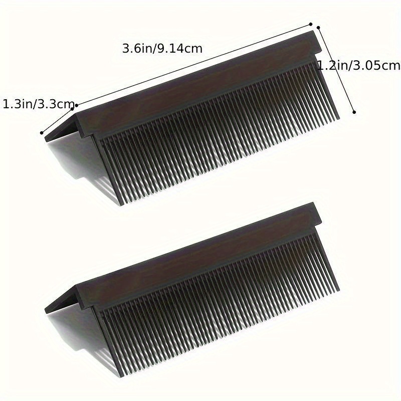 TEMU 2pcs Hairdressing Comb Carbon Fiber Hairdressing Electric Splint Straightened Hair Smooth Self-adhesive Design Splint Additions