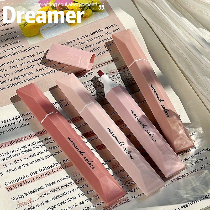 

Set, 4pcs Aesthetic Highlighters Assorted Colors,chisel Tip, Cute Color Pens For Color Coding,no Bleed,pastel Ink