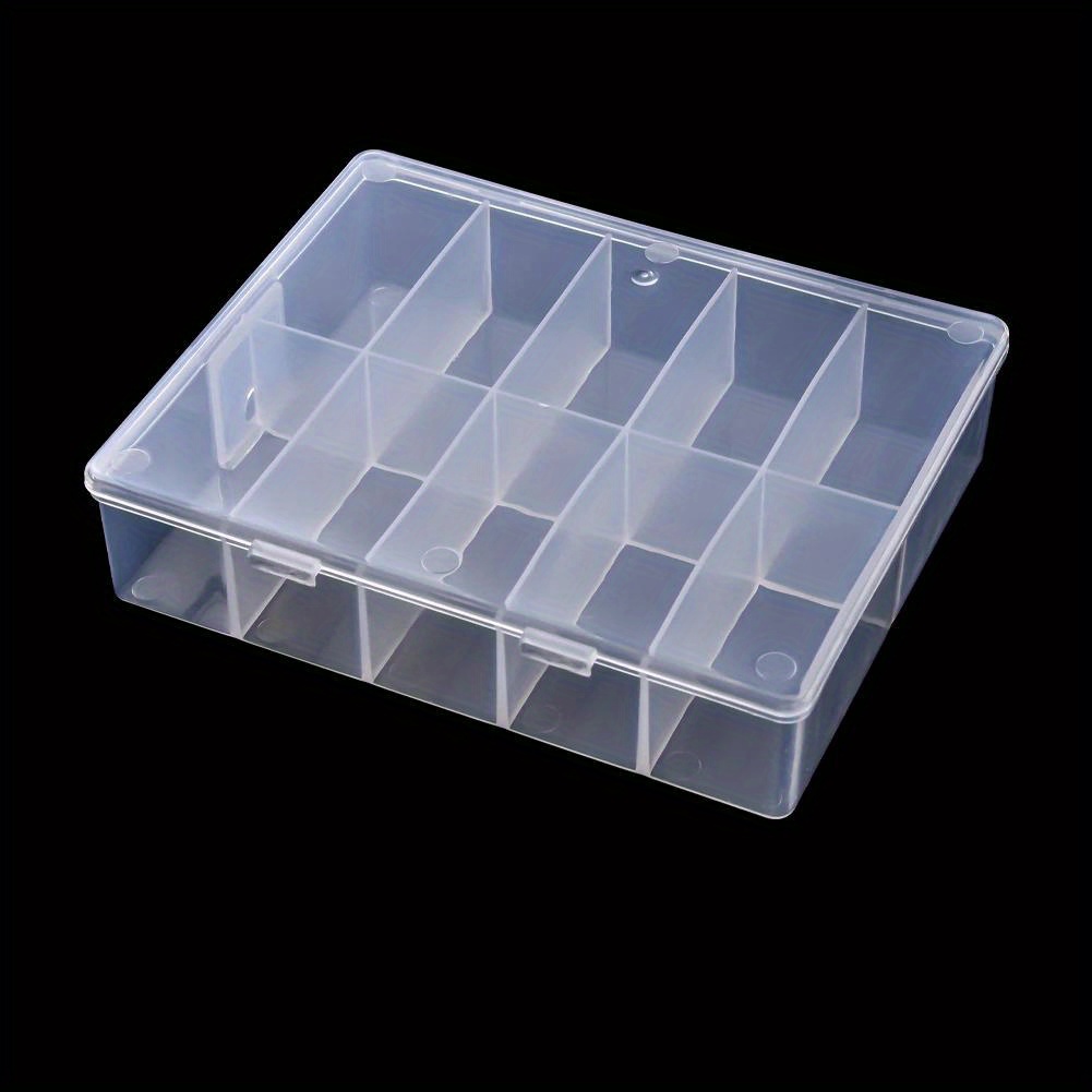 10-compartment Clear Plastic Organizer Box For Jewelry, Beads, Gems, Nail Art Tips & Rhinestones - Versatile Storage Case, Diy Crafts, Beading Storage, Beading&jewelry Making