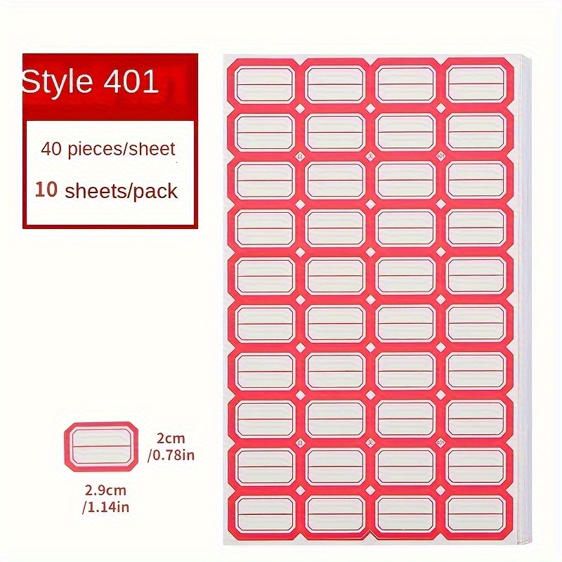 10sheets/400pcs Self-adhesive Label Stickers, Handwritten Classification Self-adhesive Labels, Commodity Tags, Food Date Labels Kitchen Stuff Kitchen Accessories Kitchen Gadgets