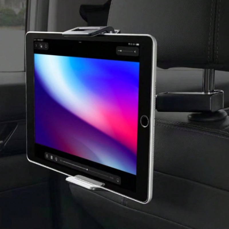 adjustable car headrest mount 1pc 360 rotatable tablet holder universal vehicle back seat stand for smartphones tablets convenient road trip accessory details 4