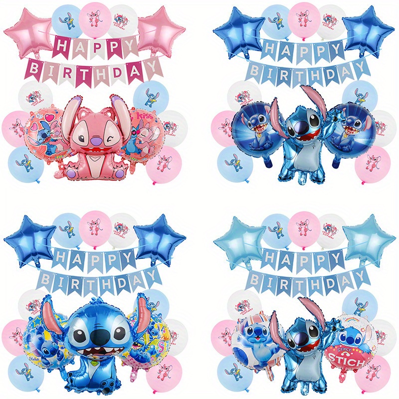 

adorable Pink" Disney Stitch Pink Balloon Set - Officially Licensed Cartoon Theme For Birthday Parties & Outdoor Events