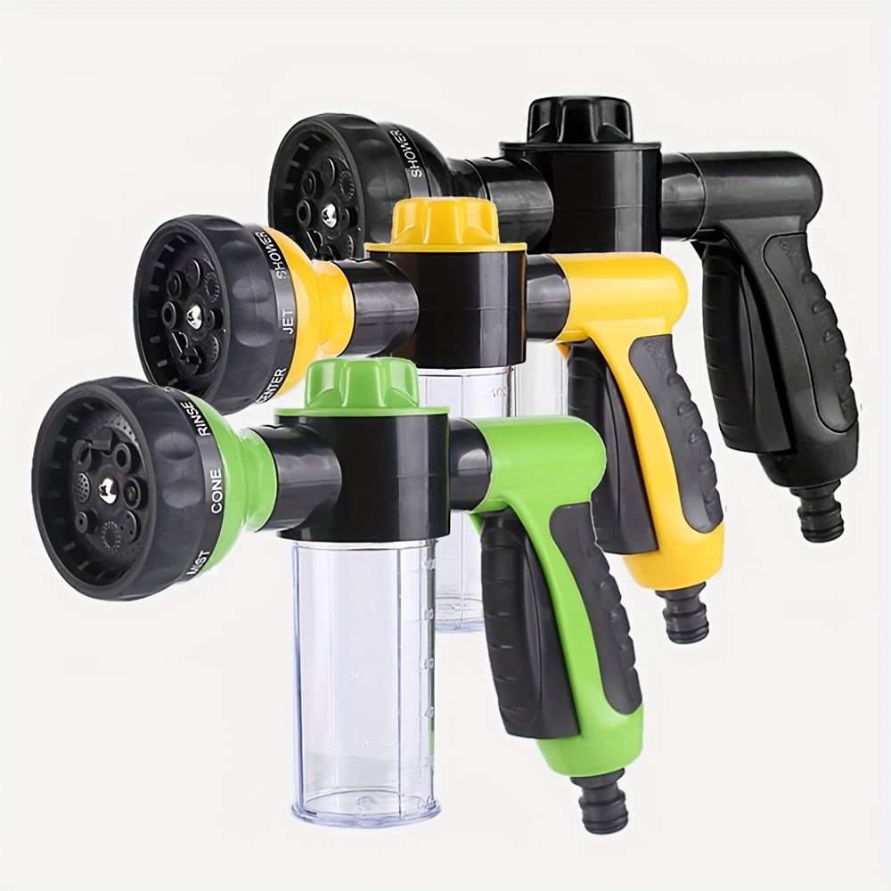 

8-in-1 Foam Spray Gun For Car Wash & Cleaning - Fit, Durable Plastic