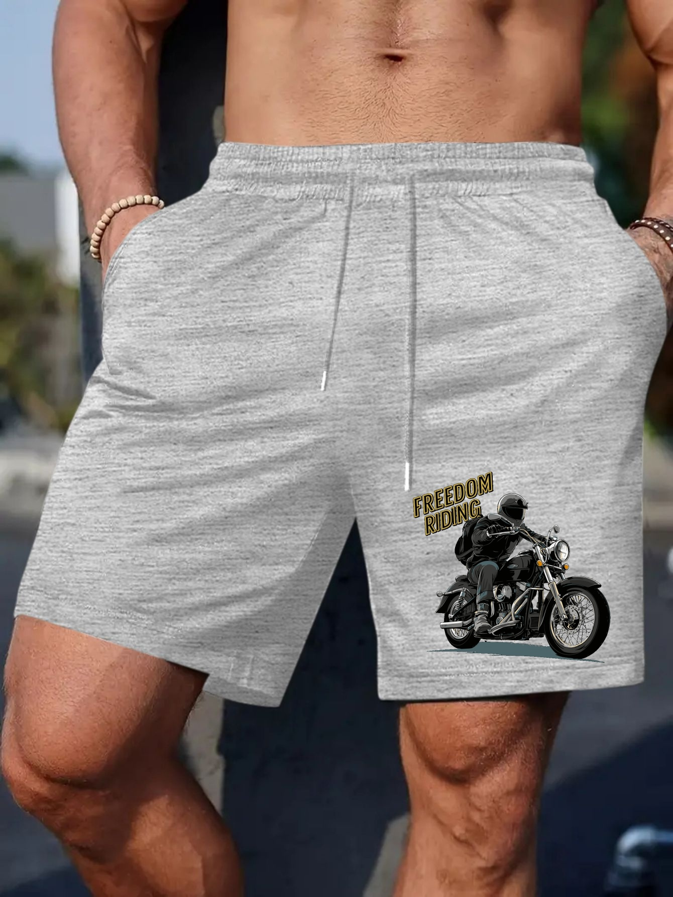mens casual cycling shorts summer drawstring breathable Temu