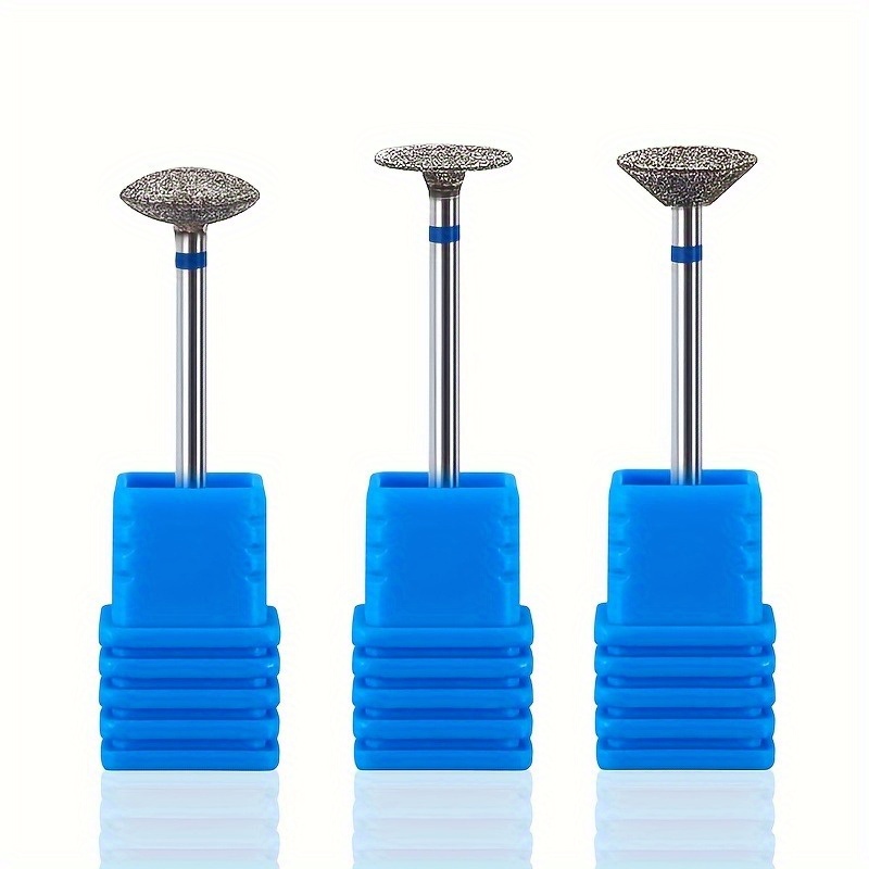 Image of Set Of 3 Nail Drill Bits For Polishing, Featuring A Flying Disc Shape, Ideal For Grinding Feet, Removing And Dead Skin, Perfect For Manicure And Pedicure Nail Art