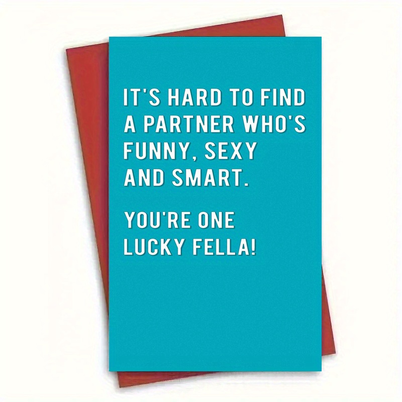 

Anniversary Greeting Card With Envelope, 1pc - 4.7x7.1 Inches, Romantic Surprise Gift With Playful And Suggestive Sentiments For Partner - Funny, Sexy, Smart - Premium Paper Quality