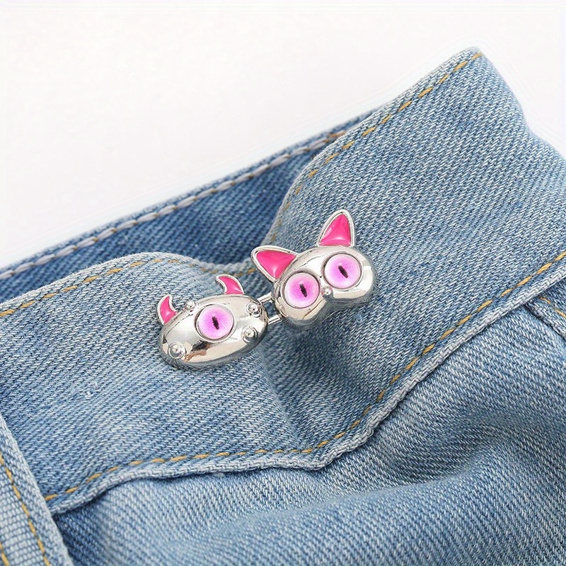 Cute Monster Waist Cinch Clips Nosew, Detachable Buttons For Perfect
