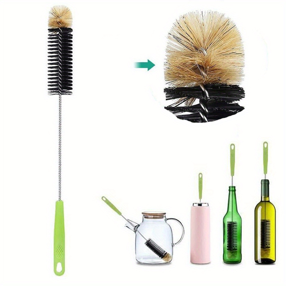 

1pc Long , Bristle Scrubber, Non-electric Kitchen Cleaning Tool For Bottles, , Cups - Efficient Cleaning Accessory