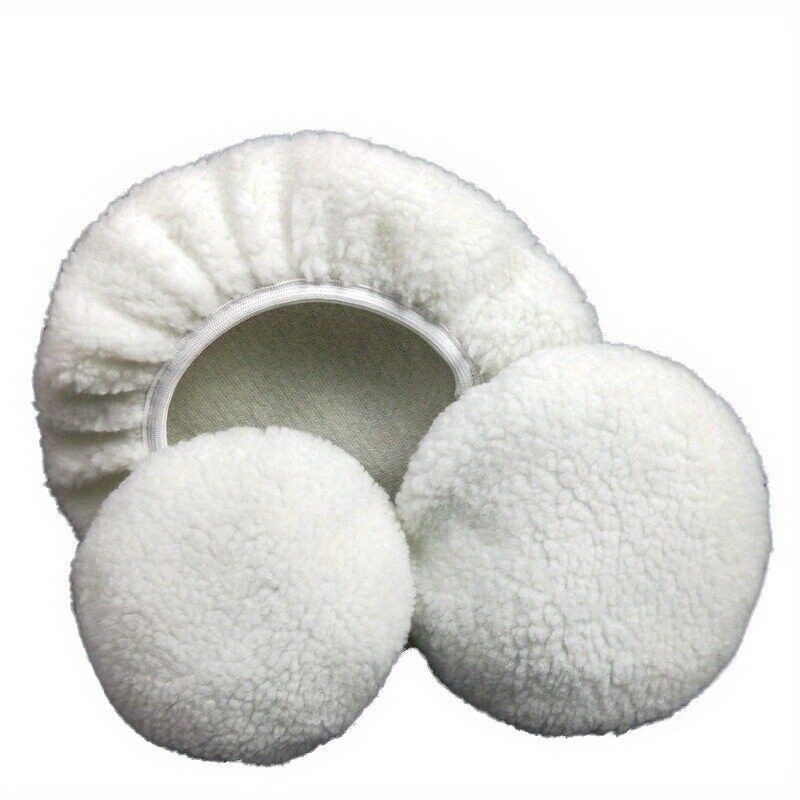 6pcs /set Polishing Bonnet Buffer Pads Soft Wool For 5/6 Inch Car Polisher