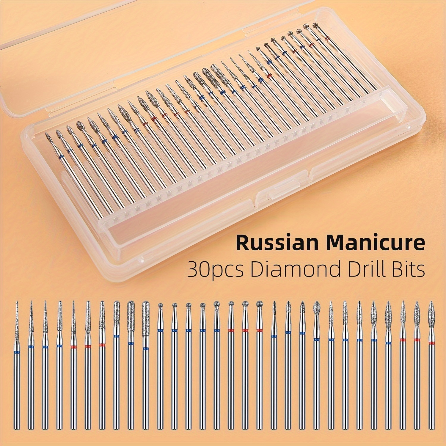 

30pcs Hypoallergenic Drill Bits Set, Carbide Cuticle Drills For Dead Skin Removal, Manicure Tools Kit