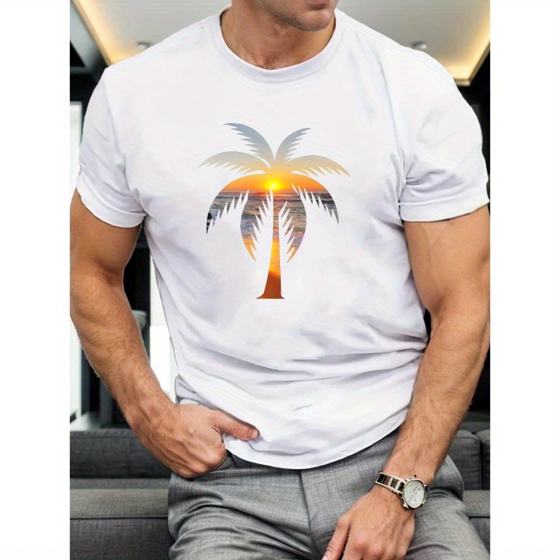 

Coconut Tree Men's Short Sleeve T-shirt Summer T-shirt Top