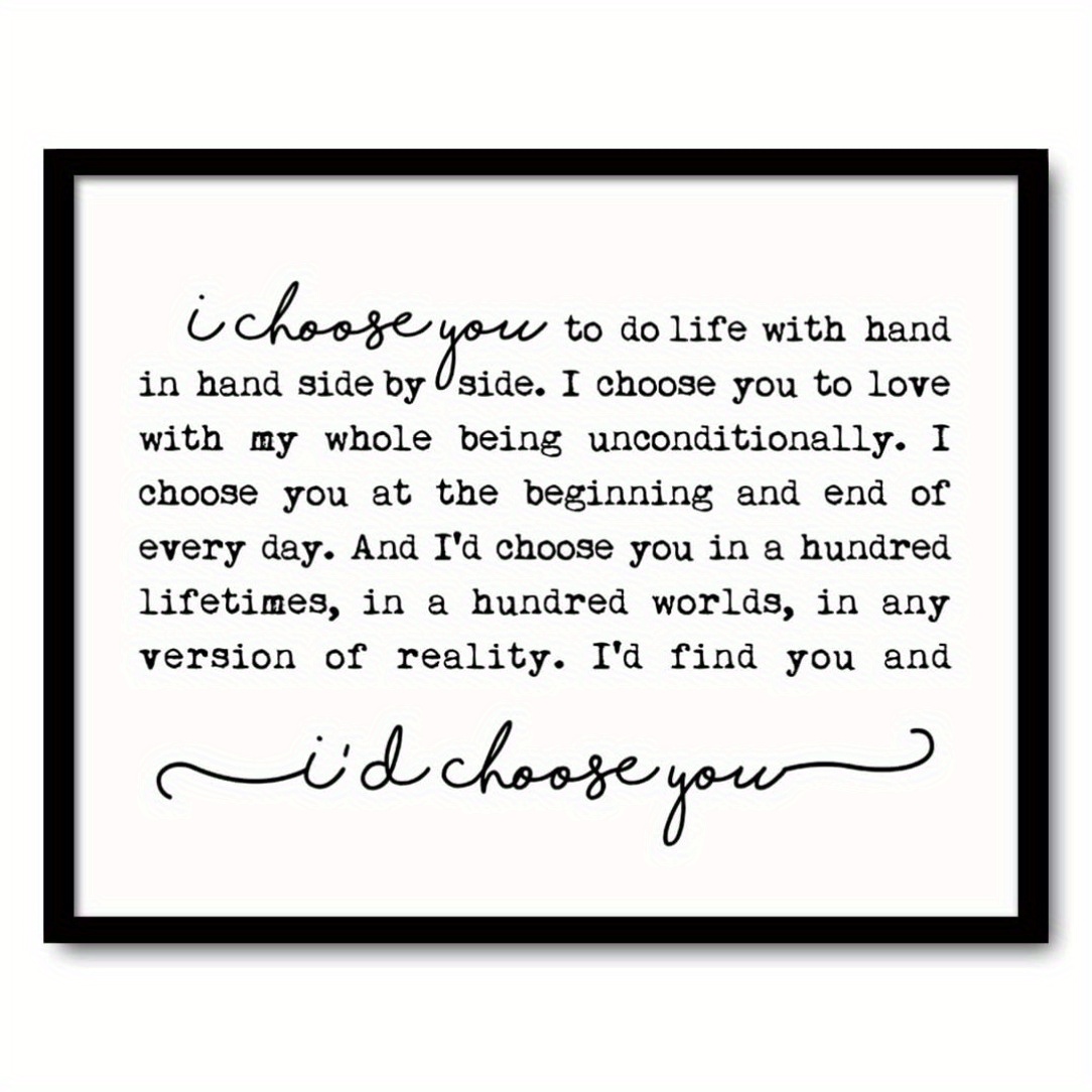 TEMU [2d Flat] 1pc Frameless Farmhouse Sign Wedding Gift Bedroom Wall Art Marriage Quote Wedding Anniversary Rustic Home Decor Valentine's Gifts 8 X
