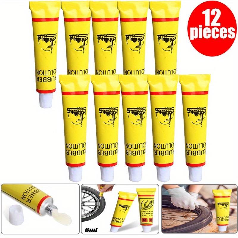 

12pcs Tire Repair Glue 6ml - Motorcycle & Bike Inner Tube Puncture Repair Sealant, Tire Patching Glue For Auto Tire Accessories, Durable & Easy To Apply