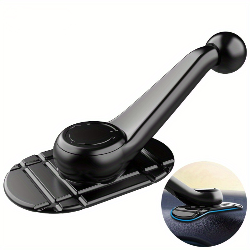 

Auto-compatible Rotatable Car Phone Mount Base - Plastic Oval Shape Dashboard Gps Holder Accessory With Strong Nano Adhesive, 17mm Ball Head - No Battery Required