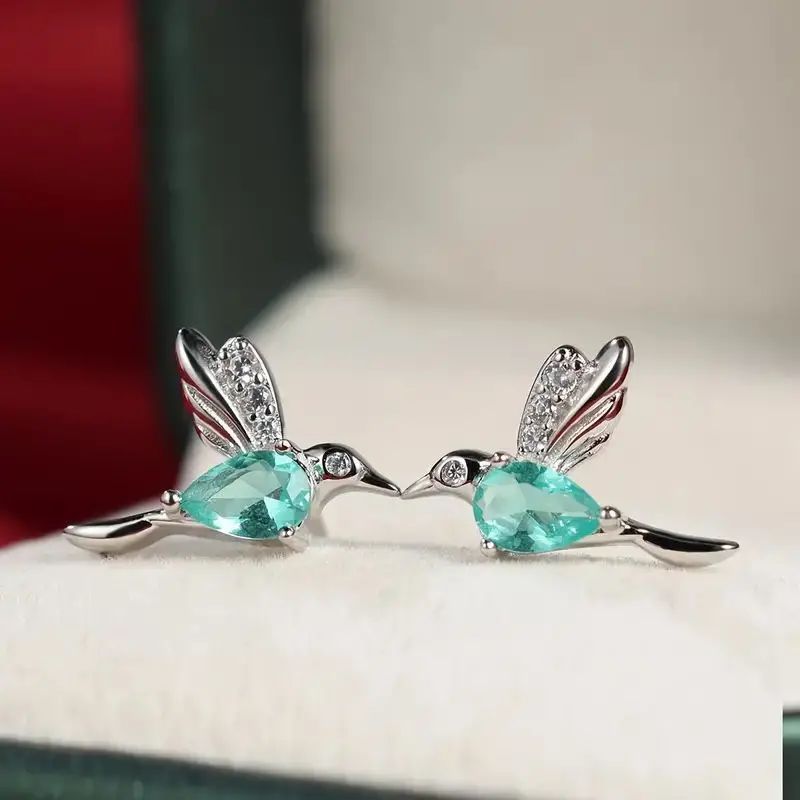 

1pair Fashion And Cute Alloy Bird Earrings, Versatile Accessories For Birthdays, Anniversaries, And Graduation Christmas Gifts