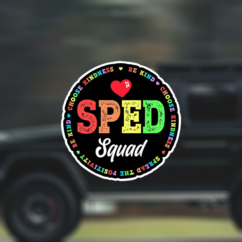 

Sped Squad & Iep Season Stickers - Perfect For Teachers, Speech Therapists & Behavioral Support - Durable Self-adhesive Decals For Car Exterior