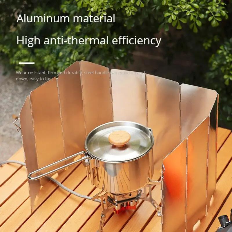 outdoor gas stove windshield thickened folding cassette stove windshield 8pcs details 7