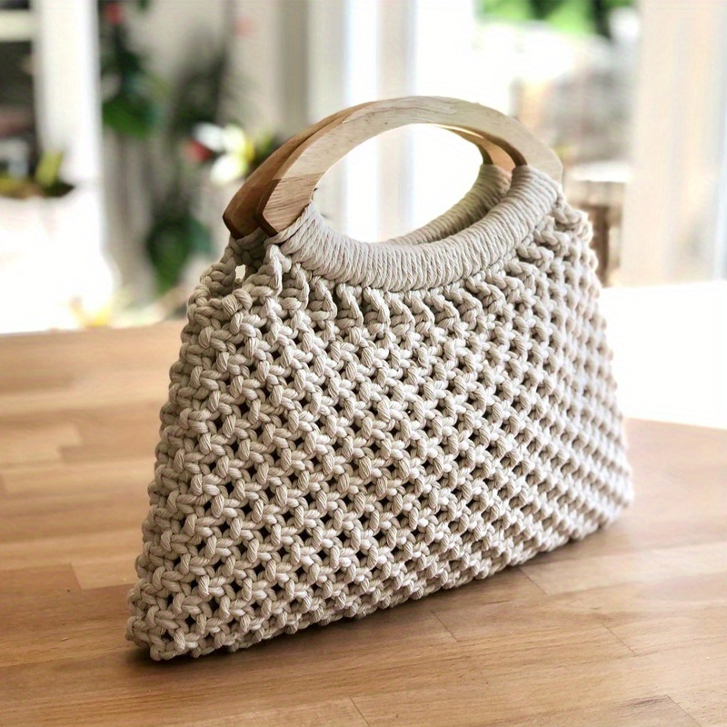 

Lot de 2 Poignées en Forme de D en Chêne pour Sacs Tissés - Poignées en Bois Massif pour Sac de Plage Crochet & Accessoires de Sac à Main pour la Fabrication de Sacs Artisanaux