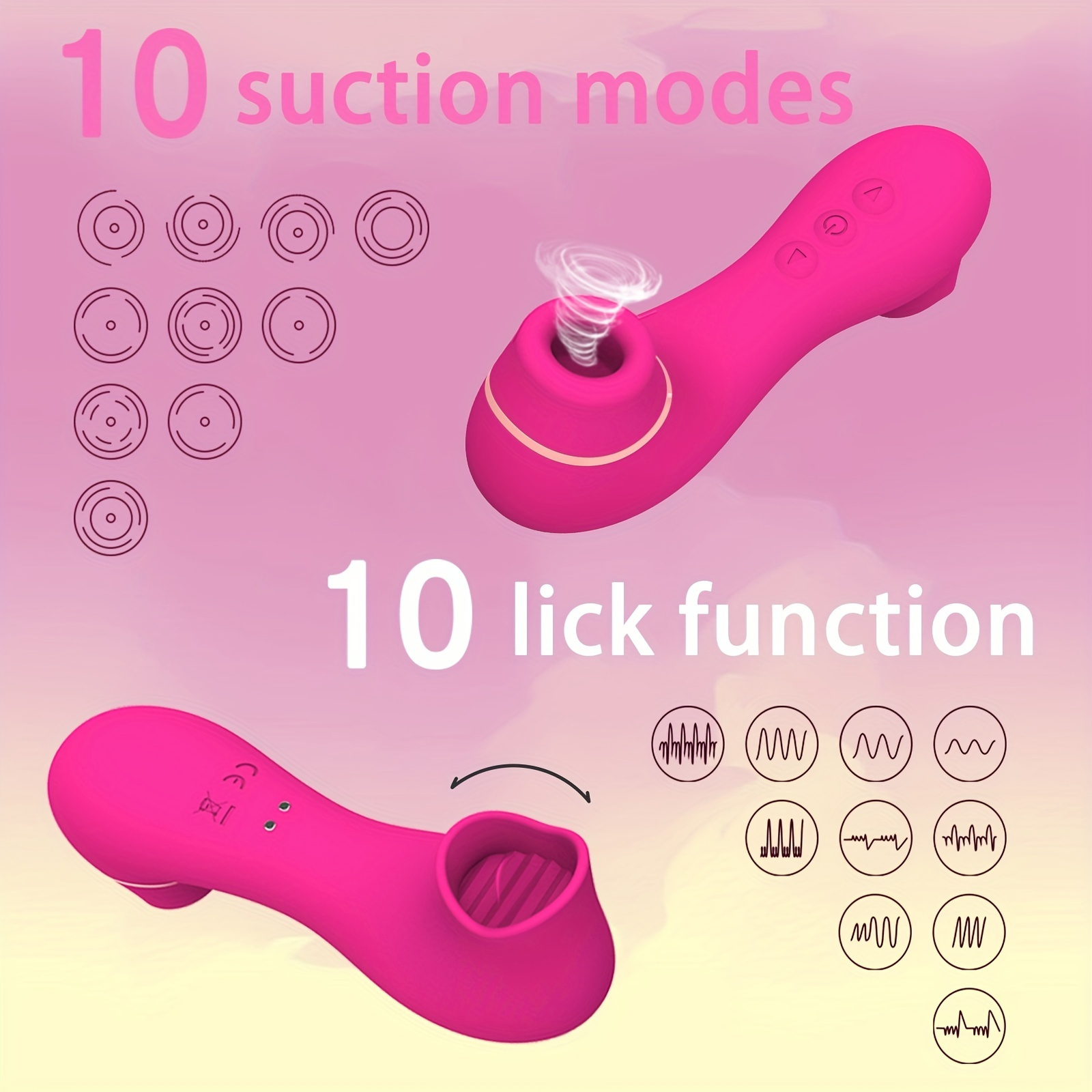 1pc female dual sucking licking toy - Temu