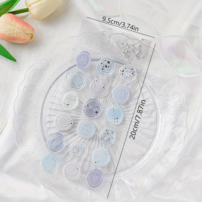 Image of 15 Random Color Elegant Vintage Wax Seal Stickers For Scrapbooking, Stationery, & Invitation Decor – Add A And Personalization