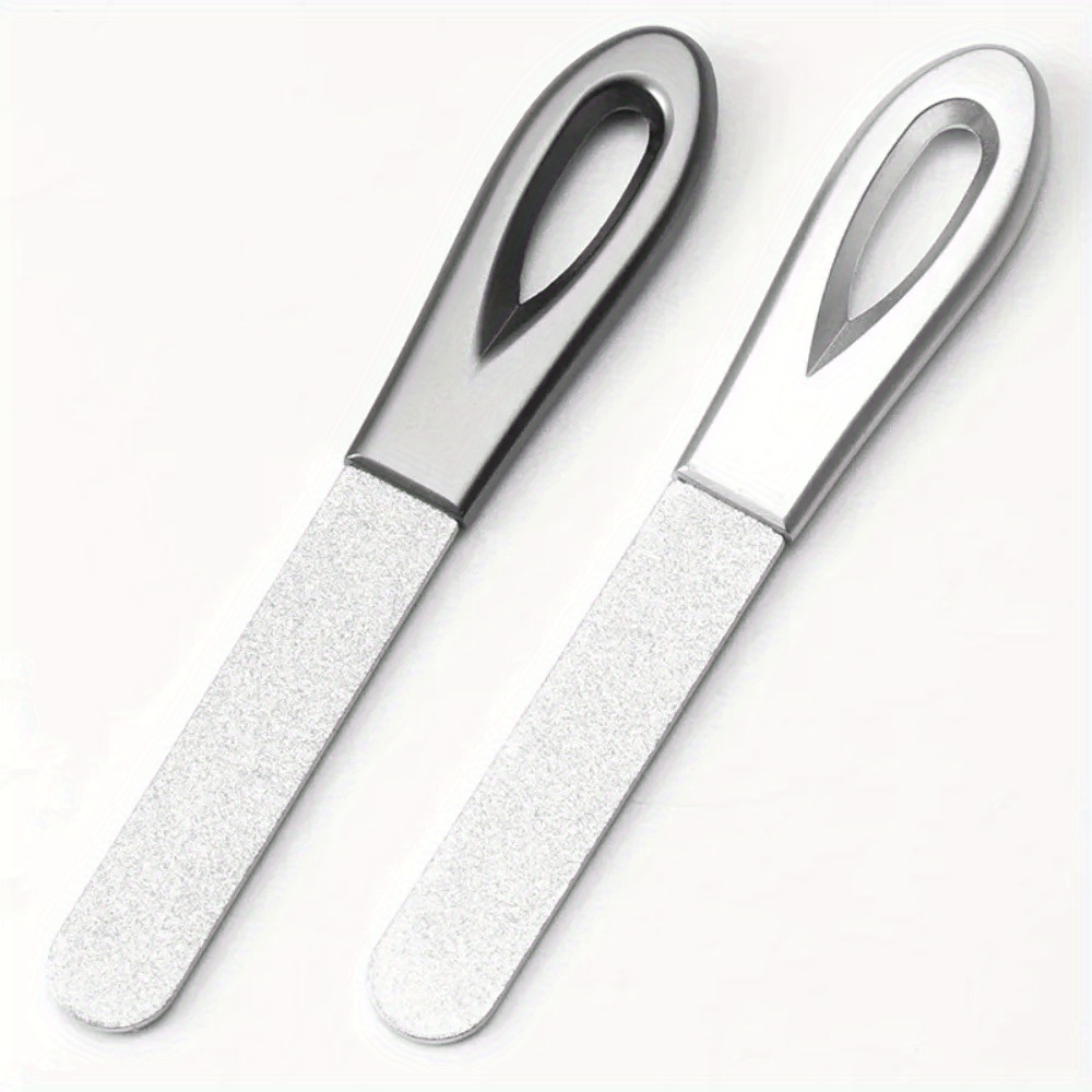 

Sturdy Stainless Steel Body Diamond Grits Nail Files: Perfect For Fingernails And Toenails, Especially Hard And Thick Nails