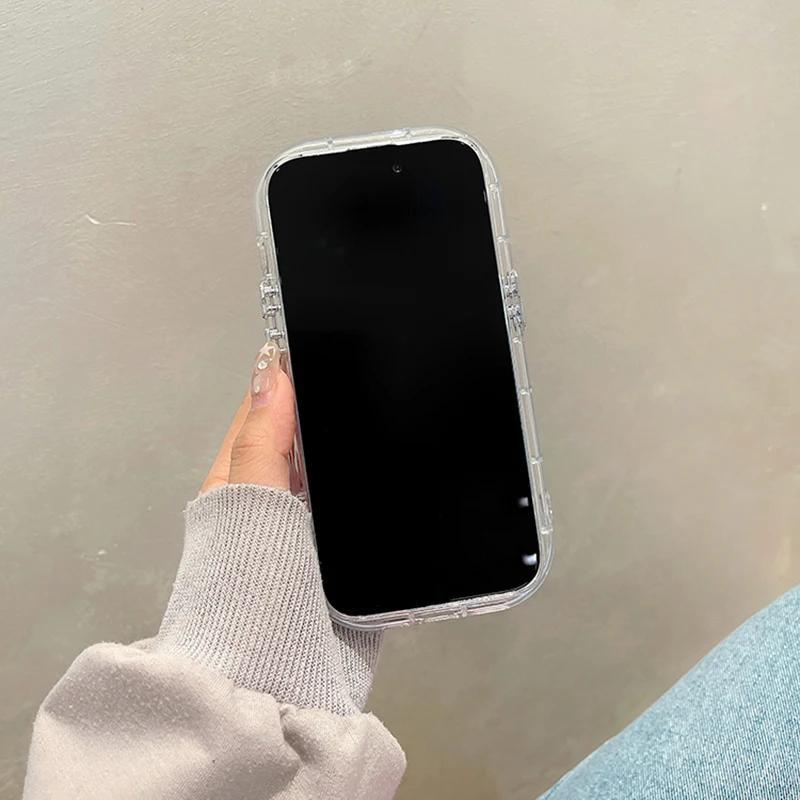 Adorable Girl Heart Mirror Phone Case for iPhone 11 12 13 14 15 Pro Max Shockproof Back Cover