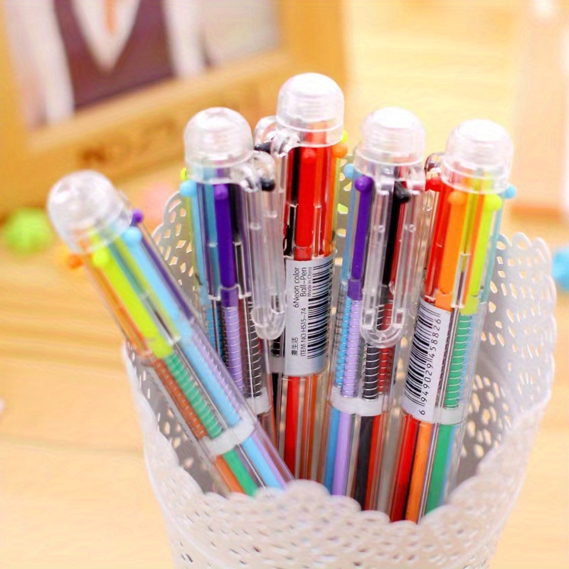 

20-piece Vibrant 6-color Ballpoint Pens - Smooth Rollerball Doodle Markers With Bullet Tips - Ideal For Students, Fitness Tracking & Prize Gifts