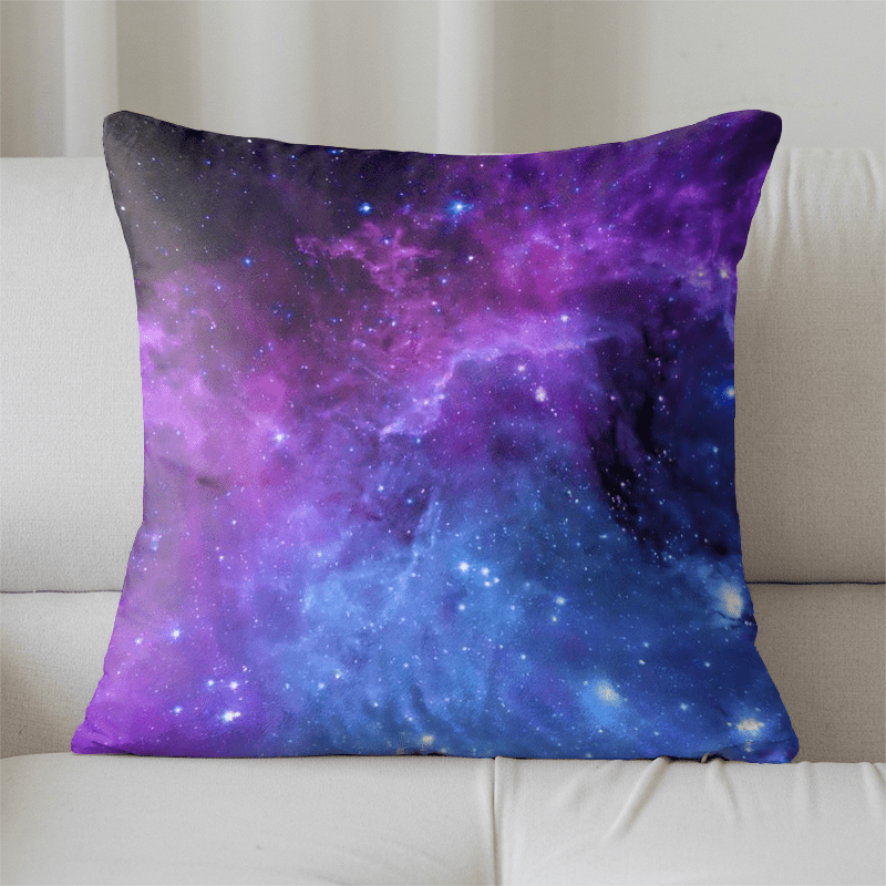 

Mysterious Blue Purple Starry Sky Throw Pillow Covers 2pcs/4pcs Modern Living Room Decor Multipurpose Home Hotel Couch Throw Pillows Covers Polyester Washable Pillow Covers 17.7inch Zippered