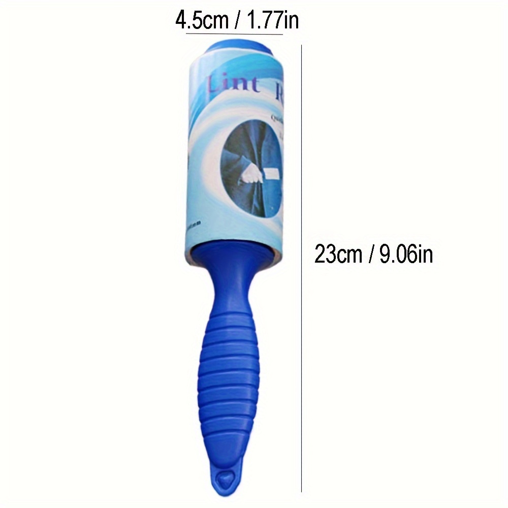1pc Manual Pet Hair Remover Roller - Extra Sticky 30 Sheets per Roll, Portable Adhesive Lint Roller for Furniture, Carpets, Clothes - Dog & Cat Hair Removal Tool, Pet Hair Cleanup | Compact Design | Adhesive Roller
