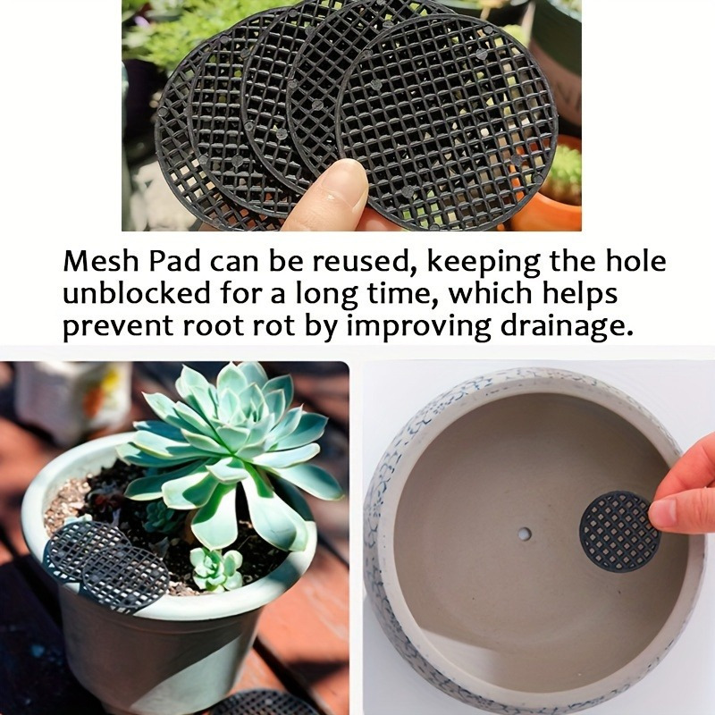 

Pcs Round Hole Mesh Pad: Anti-leakage Gasket, Soft Bonsai Pots Bottom Grid Mat, Garden Drainage Mesh Hole Screens, Breathable Gasket, Garden Flower Plants Supplies