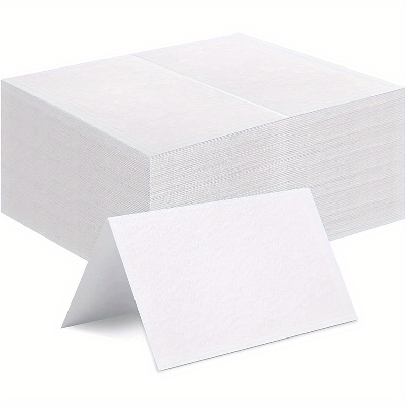 Image of 100 Blank White Greeting Cards, Cards, Wedding Foldable Cards, Birthday Gratitude Cards