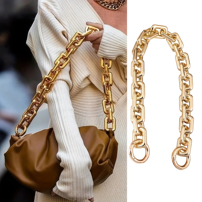 

1pc,23.62/15.75inch,silver Plated Acrylic Wallet Chain Handle Diy Wallet Shoulder Bag Replacement Chain Handbag Strap