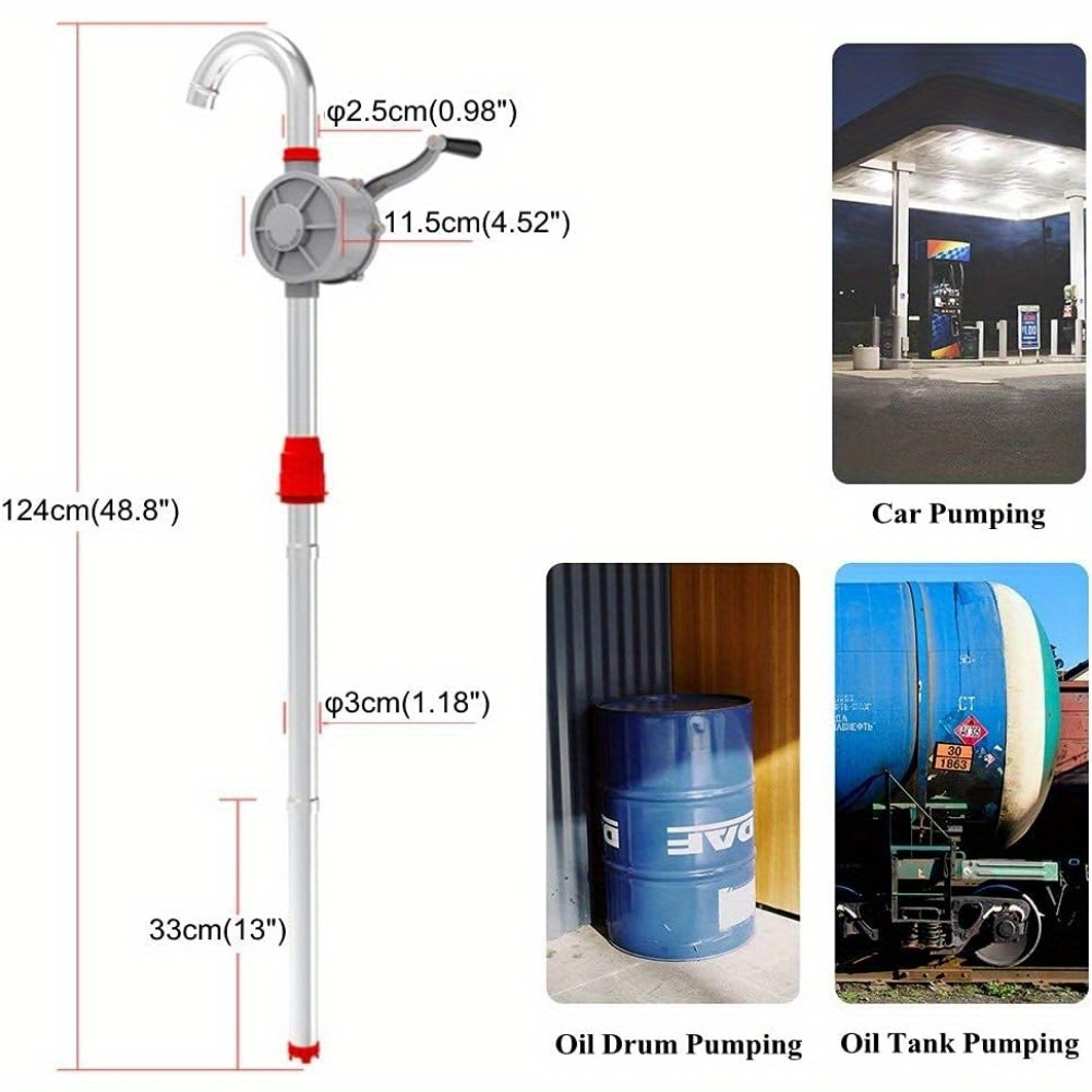 

Hand Pump 70rpm Aluminum Alloy Hand Crank Oil Barrel Drum Pump Pumping Petrol Pump