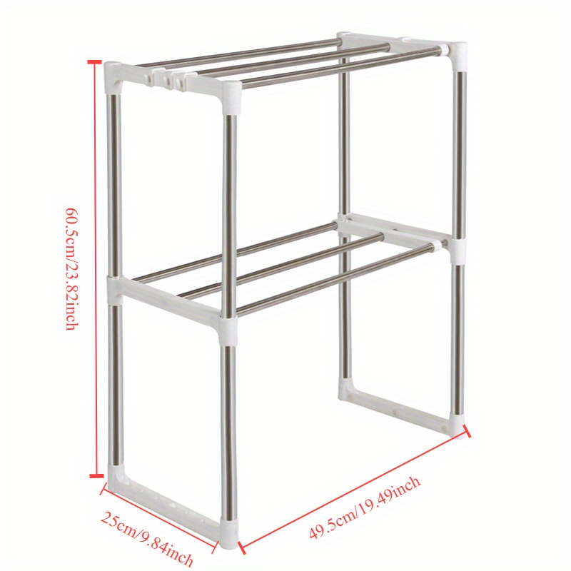 multi purpose kitchen microwave shelf storage rack electrical layer rack stainless steel telescopic adjustable storage rack shoe rack details 0