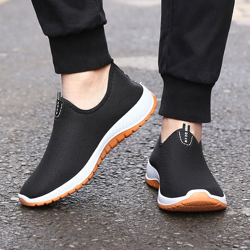 

Men's Solid Color Woven Breathable Slip On Loafer Shoes, Comfy Non Slip Casual Durable Walking Shoes, Men's Summer Footwear