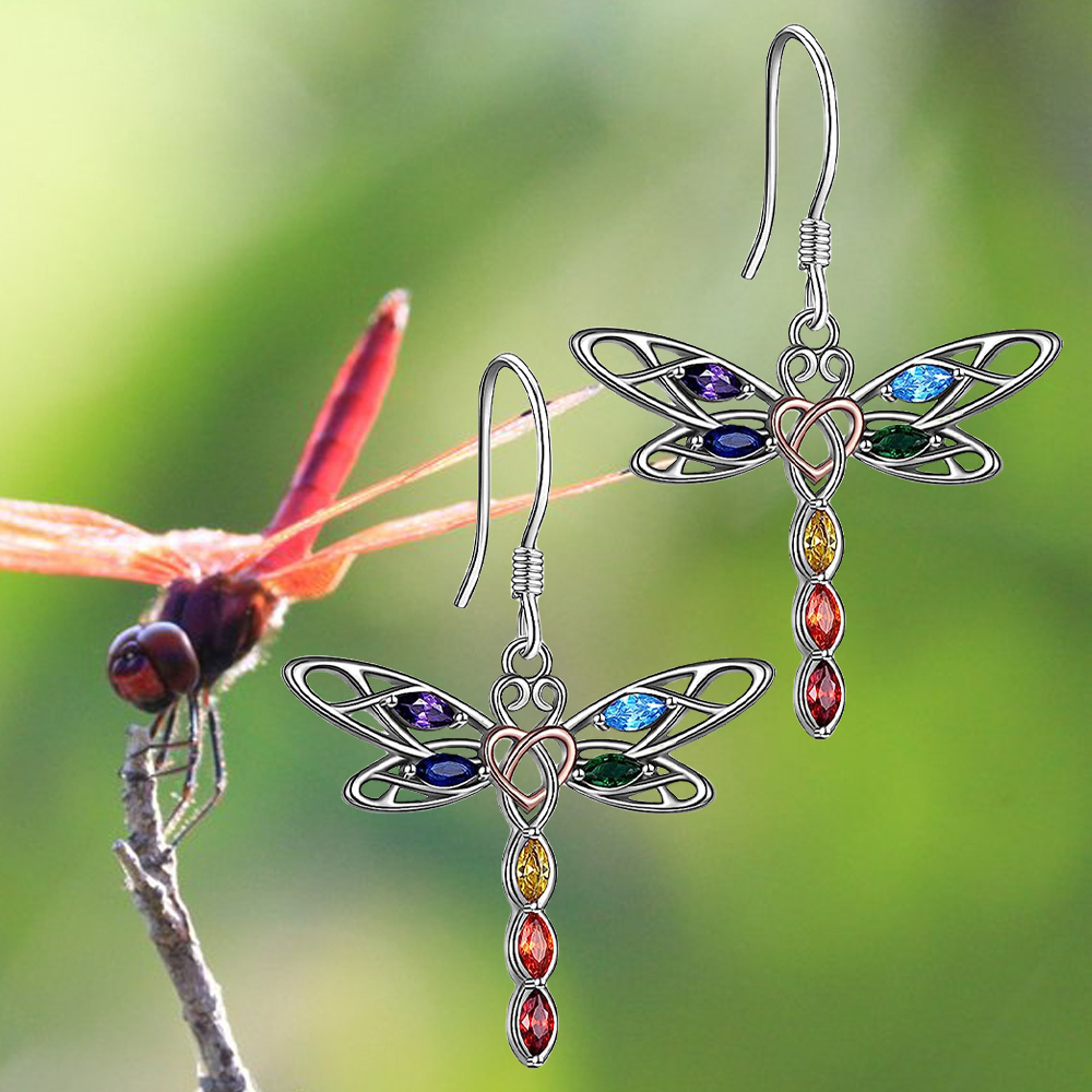 

Charming Dragonfly Stud Earrings - Colorful & Playful Design Perfect For Birthdays & Christmas