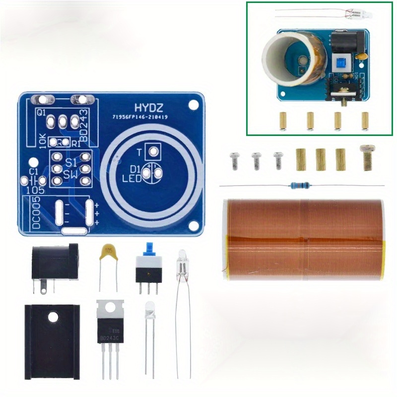 1 juego de repuestos kit de bobina mini bd243 accesorios mágicos piezas diy luces vacías tecnología electrónica diy de bobina mini bd243c Detalles del producto 1
