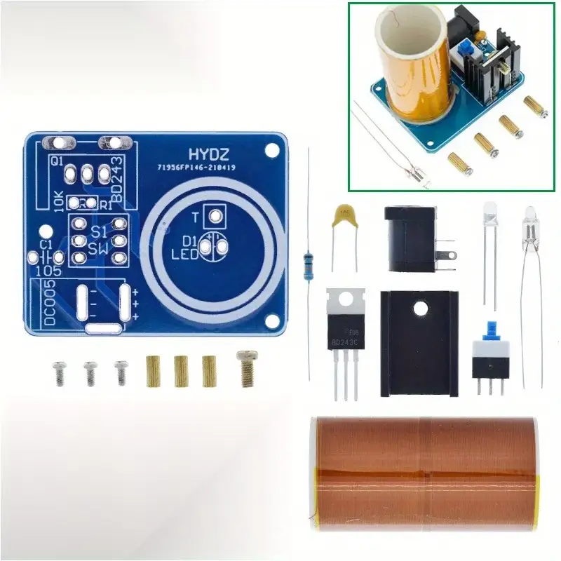1 juego de repuestos kit de bobina mini bd243 accesorios mágicos piezas diy luces vacías tecnología electrónica diy de bobina mini bd243c Detalles del producto 5