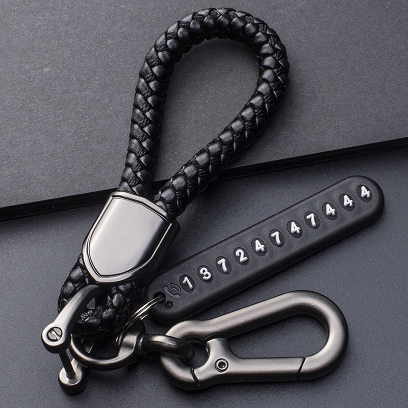 

Vehicle Keychain With Customizable Phone Number Plate, Abs Material, Anti-lost Car Key Pendant With Lobster Clasp - Durable Split Ring Keyring For Keys And Accessories