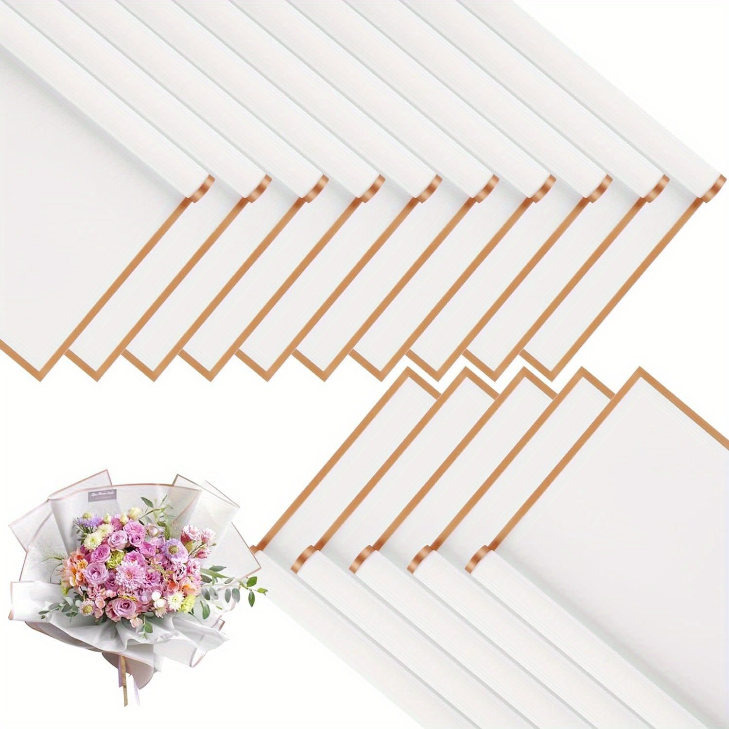120 Sheets, Flower Wrapping Paper, Waterproof Wrapping Paper Korean Florist Bouquet Supplies For Diy Crafts Packaging Bouquet Wedding Birthday Gift, 22.8x22.8 Inch (black)