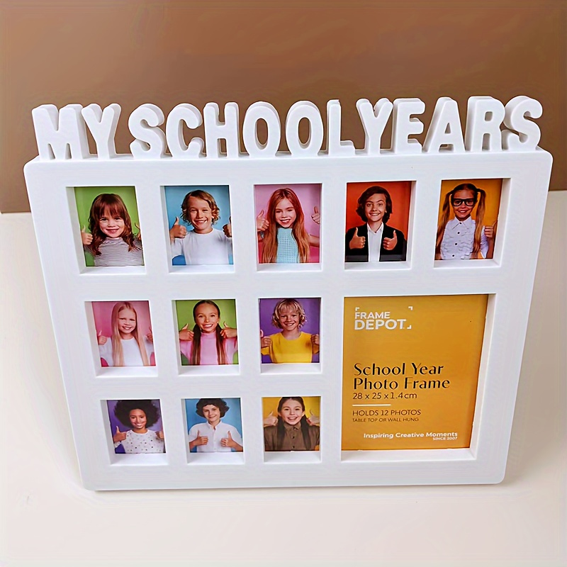 Image of Bohemian Rustic ' Years' Photo Frame - 3d Wall Decor, Pvc Multi-picture Display With Space For 12 Photos, Perfect For Home & Nursery