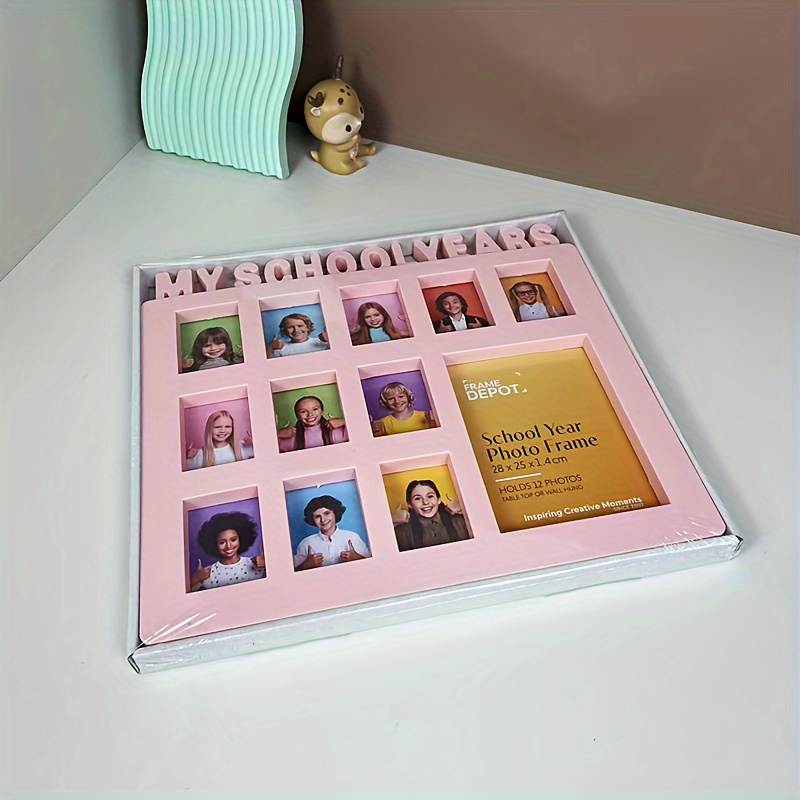Bohemian Rustic ' Years' Photo Frame - 3d Wall Decor, Pvc Multi-picture Display With Space For 12 Photos, Perfect For Home & Nursery