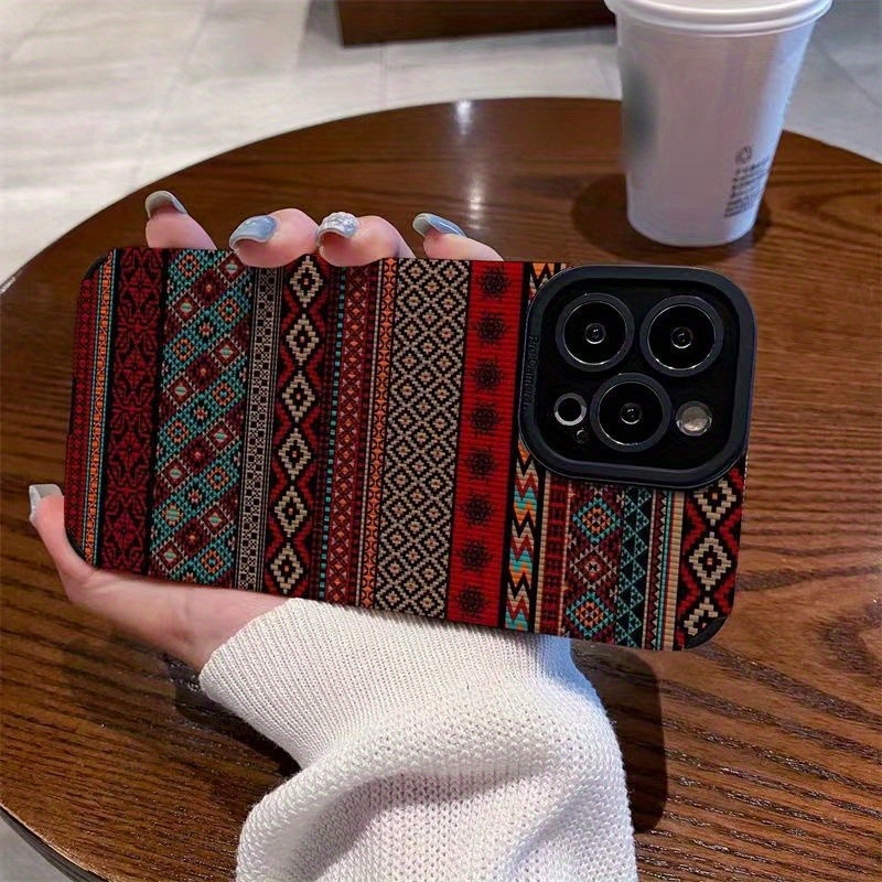 bohemian style patterned tpu phone case for iphone   diamond design   protective cover creative luxury accessory details 2