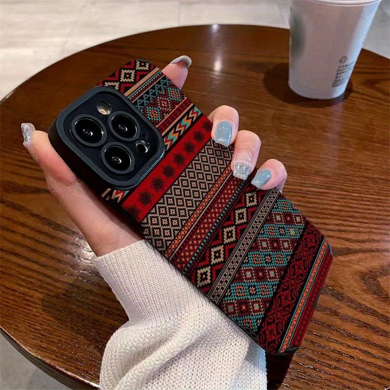 bohemian style patterned tpu phone case for iphone   diamond design   protective cover creative luxury accessory details 4