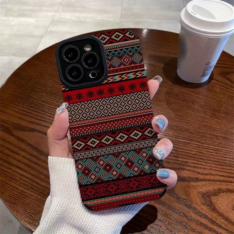 bohemian style patterned tpu phone case for iphone   diamond design   protective cover creative luxury accessory details 0